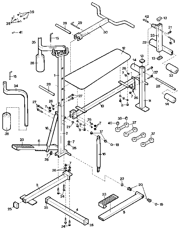 Weslo WL800622 unit parts diagram