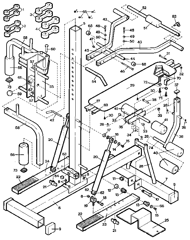 Weslo WL870513 unit parts diagram