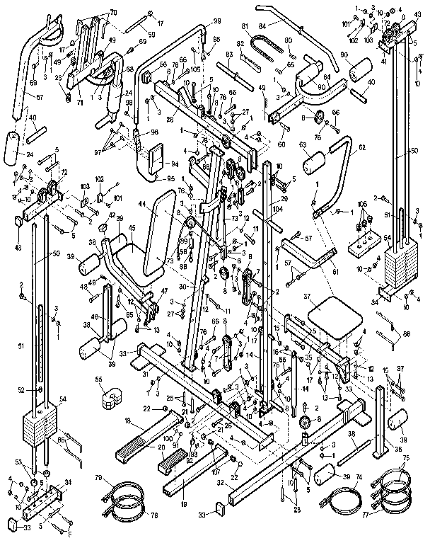 Proform PF831520 unit parts diagram