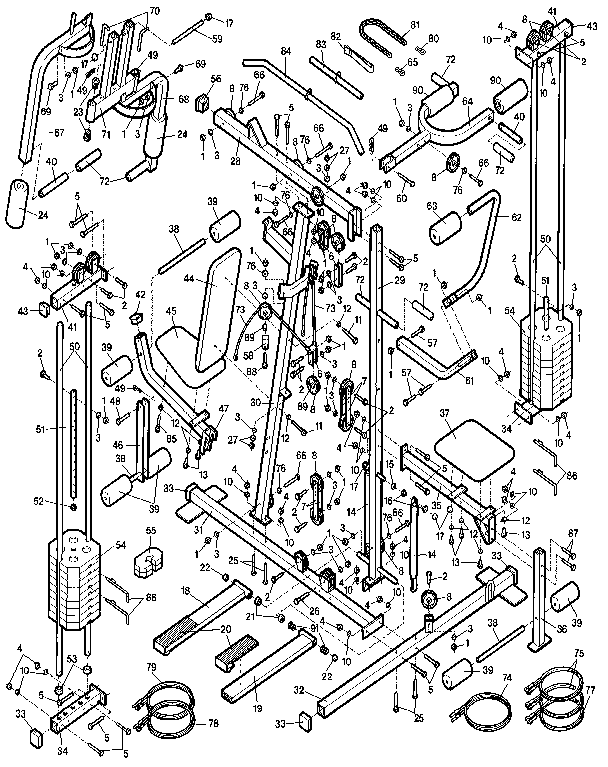 Weslo WL821121 unit parts diagram