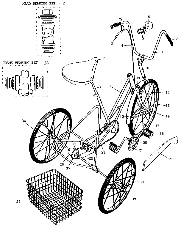 Worksman SL3CB unit parts diagram