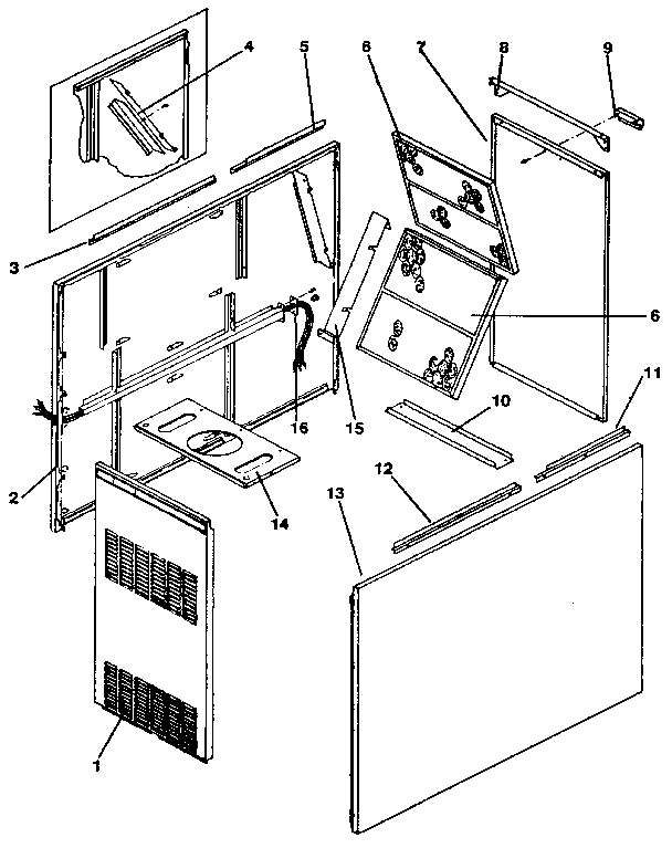 ICP NL0D084FF01 non-functional replacement parts diagram