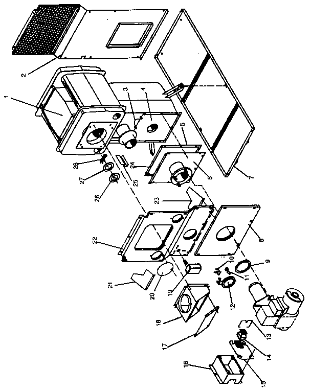 ICP NL0D084FF01 burner assembly diagram