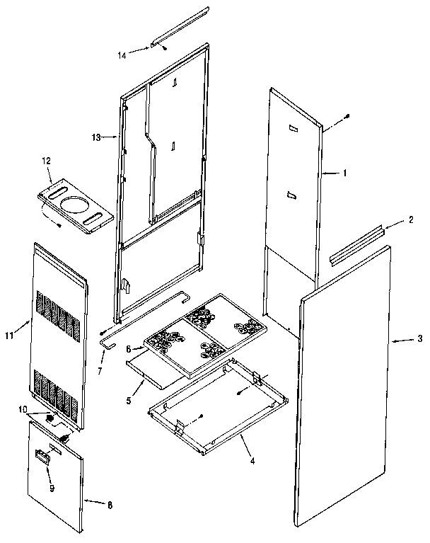 ICP NUOD084FH01 non-functional replacement parts diagram