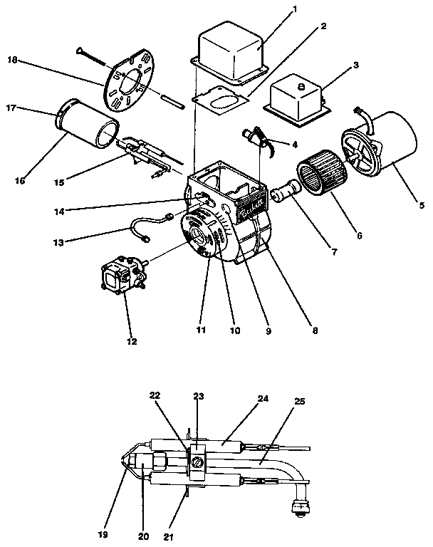 ICP NUOD084FH01 burner assembly diagram