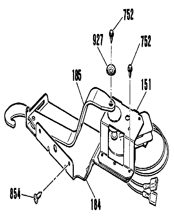 Kenmore 9114803590 door lock section diagram