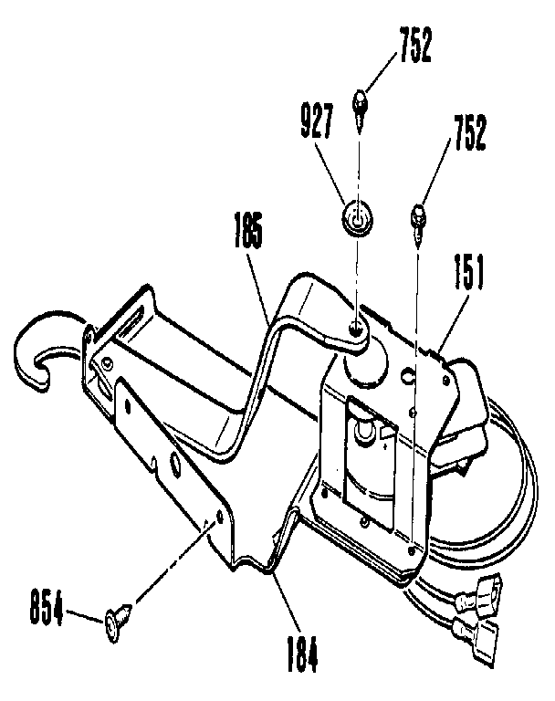 Kenmore 9114703990 door lock section diagram