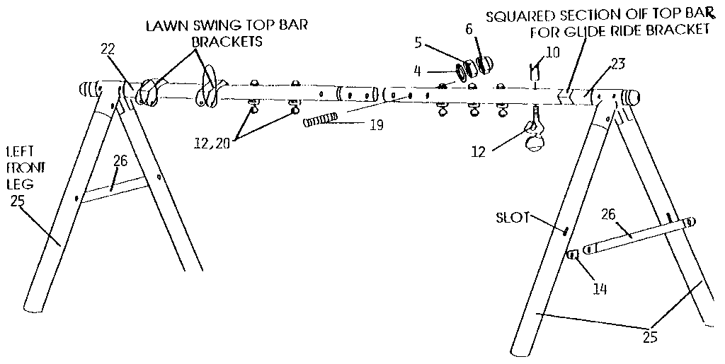 Sears 512725489 a-frame assembly diagram