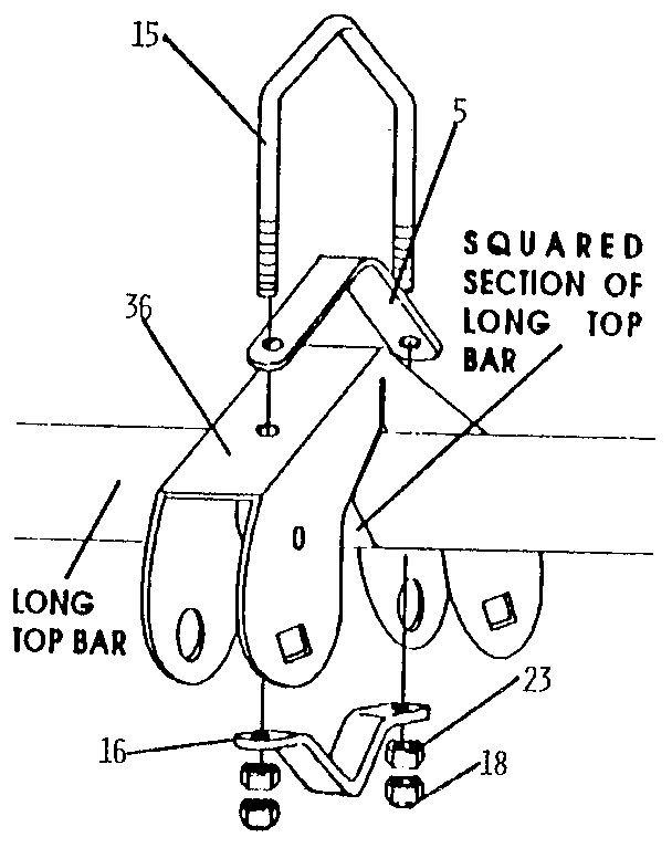 Sears 512725489 glide ride top bar bracket diagram