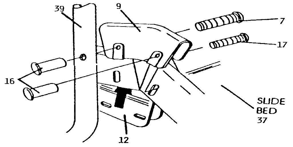 Sears 512725489 knee cap assembly diagram