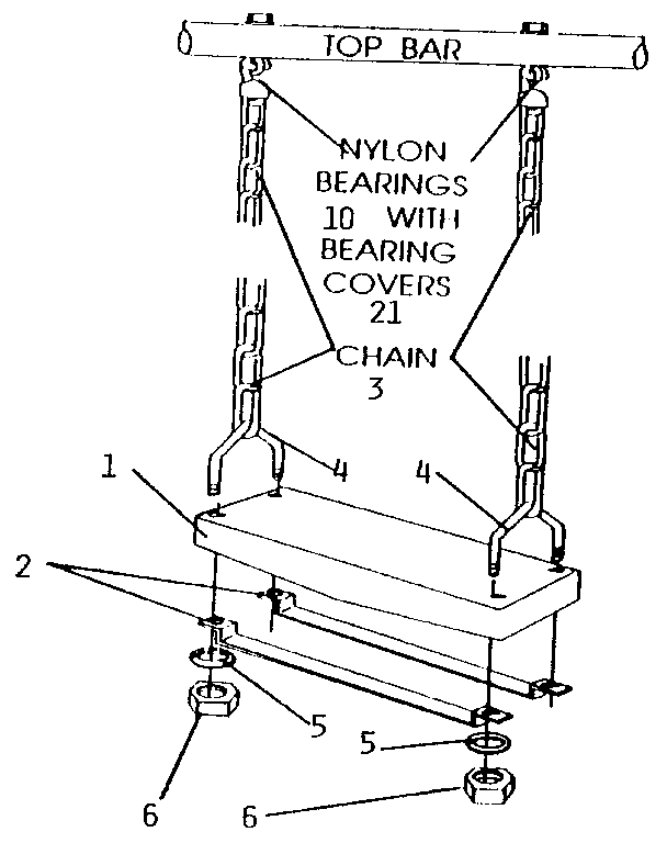 Sears 512725489 swing assembly diagram