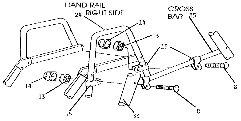 Sears 512720969 slide handrail diagram