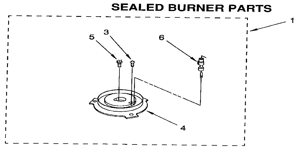 Whirlpool SF317PEYW1 sealed burner diagram