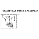 KitchenAid KGCT305XAL3 sealed gas burner assembly diagram