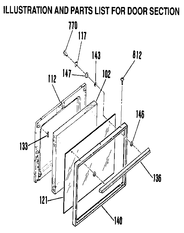 Sears 9117138182 door section diagram