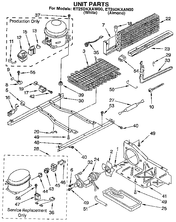 Whirlpool ET25DKXAW00 unit diagram