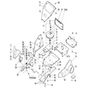 Troybilt 34308 chassis components, drive arm, cutter bar support, and flywh diagram