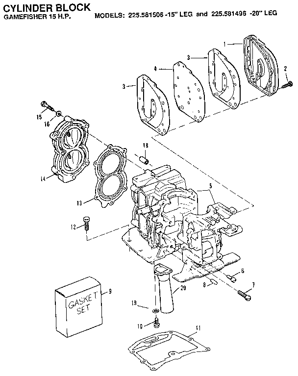 Craftsman 225581506 cylinder block diagram