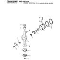 Craftsman 225587505 crankshaft and piston diagram