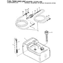 Craftsman 225587505 fuel tank and line (plastic - 3.2 gallon) diagram