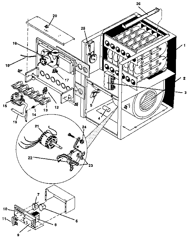 ICP NUG5125BKA2 functional replacement diagram