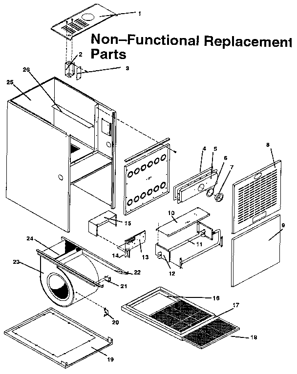 ICP NUG5125BKA2 non-functional replacement diagram