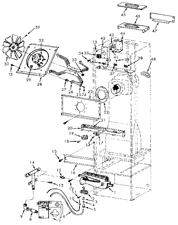 Kenmore 867758140 functional replacement parts diagram