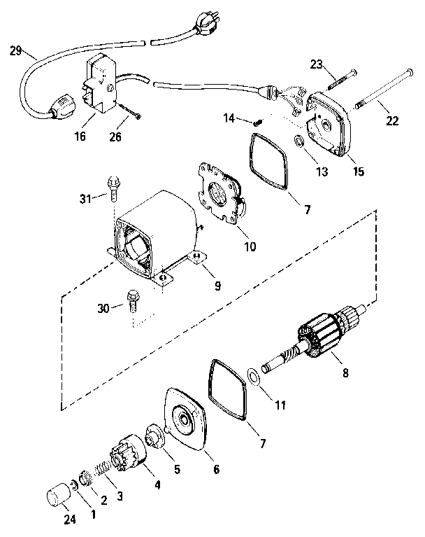 Craftsman 536886220 starter motor 143.33329d (71/143) diagram