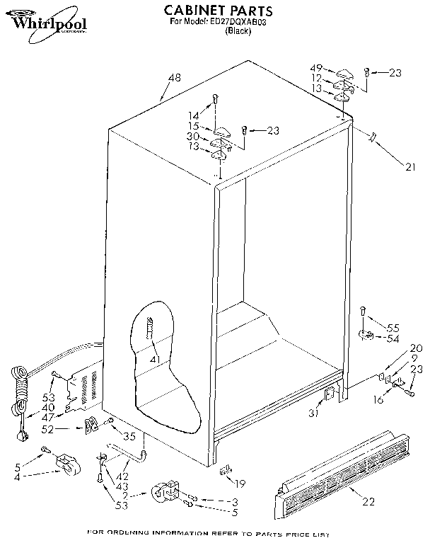 Whirlpool ED27DQXAB03 cabinet diagram