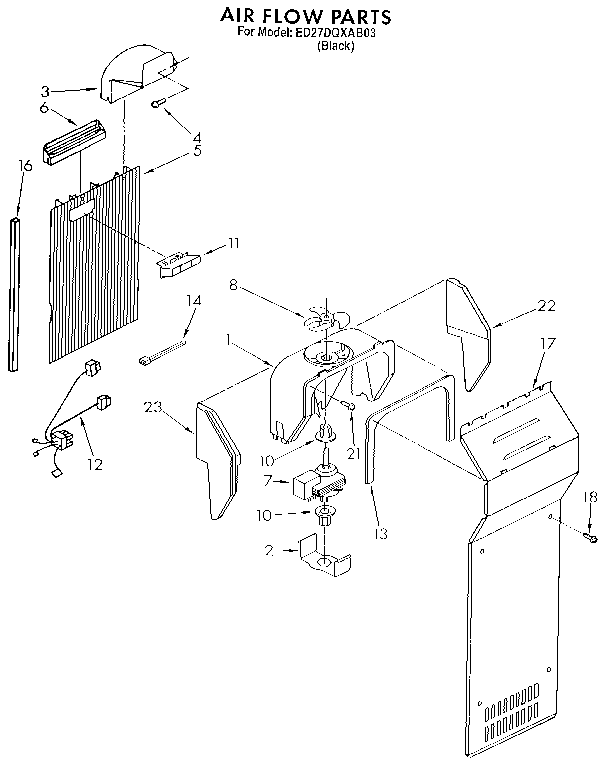 Whirlpool ED27DQXAB03 air flow diagram