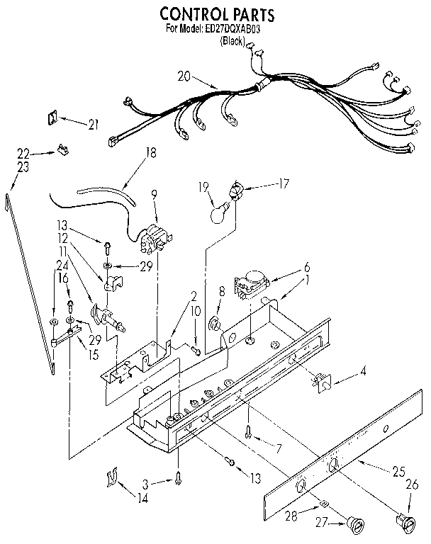 Whirlpool ED27DQXAB03 control diagram