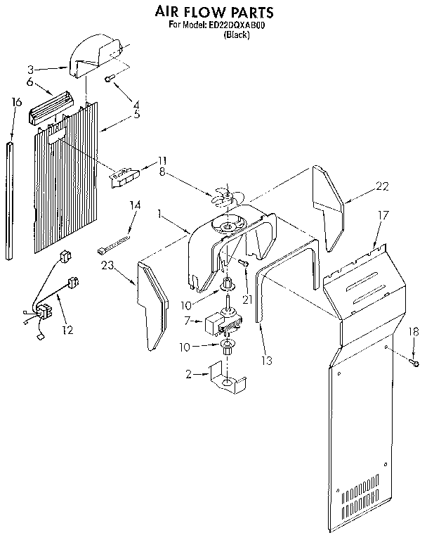 Whirlpool ED22DQXAB00 air flow diagram
