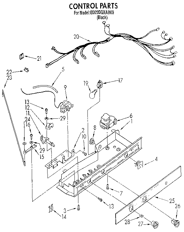 Whirlpool ED22DQXAB00 control diagram