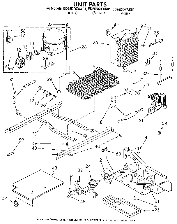 Whirlpool ED25DQXAB01 unit diagram