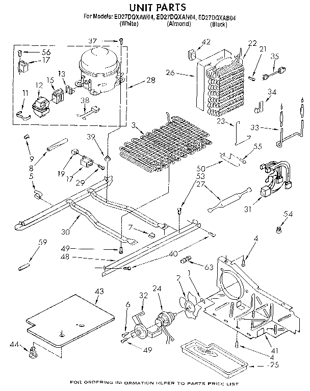 Whirlpool ED27DQXAN04 unit diagram