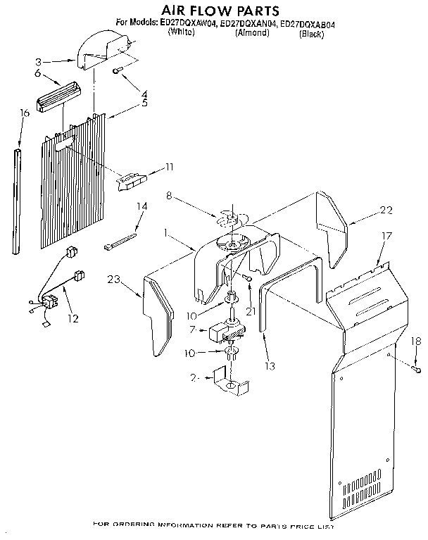 Whirlpool ED27DQXAN04 air flow diagram