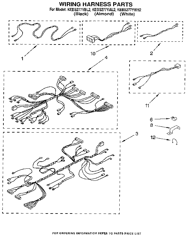 KitchenAid KEBS277YBL2 wiring harness diagram