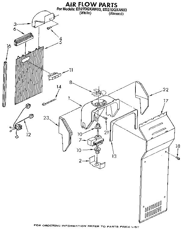 Whirlpool ED27DQXAW03 air flow diagram