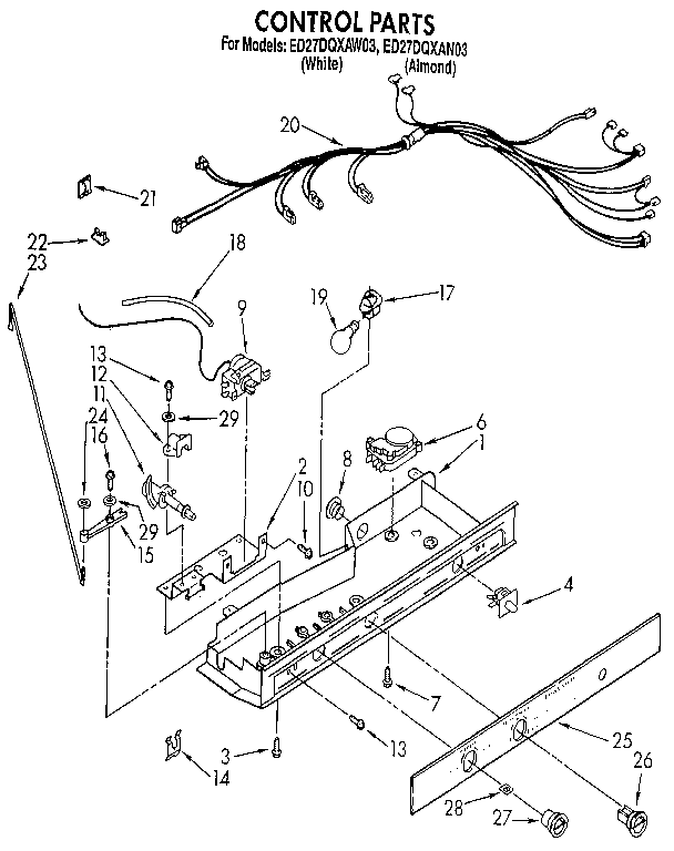 Whirlpool ED27DQXAW03 control diagram