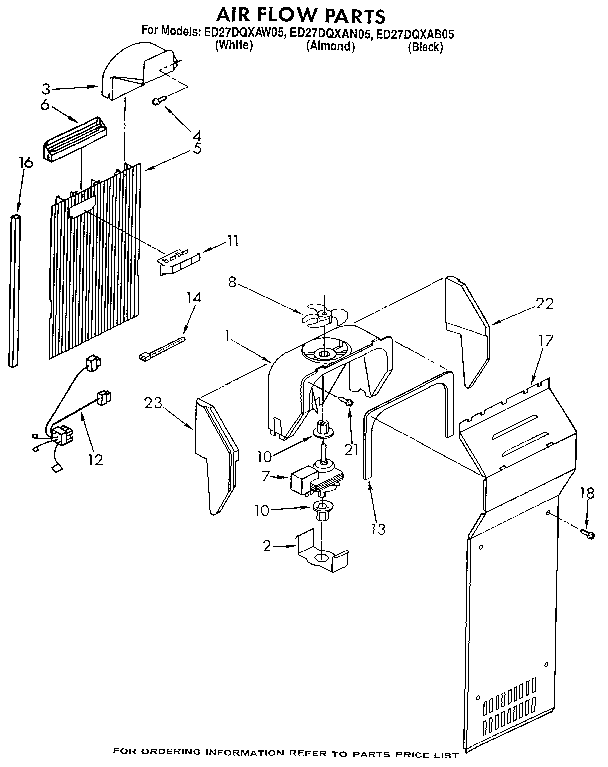 Whirlpool ED27DQXAB05 air flow diagram