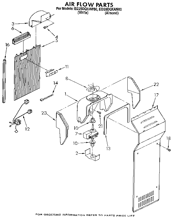 Whirlpool ED25DQXAN00 air flow diagram