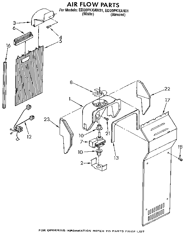 Whirlpool ED20PKXAN01 air flow diagram