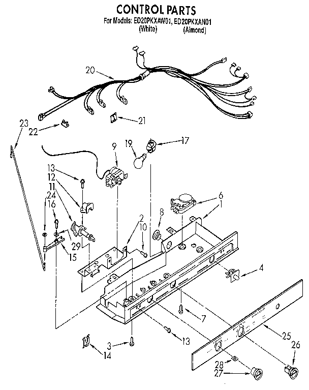Whirlpool ED20PKXAN01 control diagram
