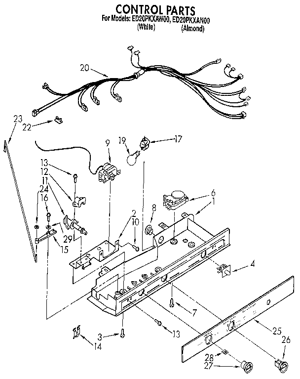 Whirlpool ED20PKXAW00 control diagram