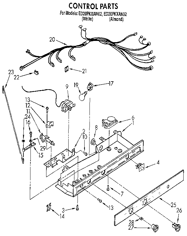 Whirlpool ED20PKXAW02 control diagram