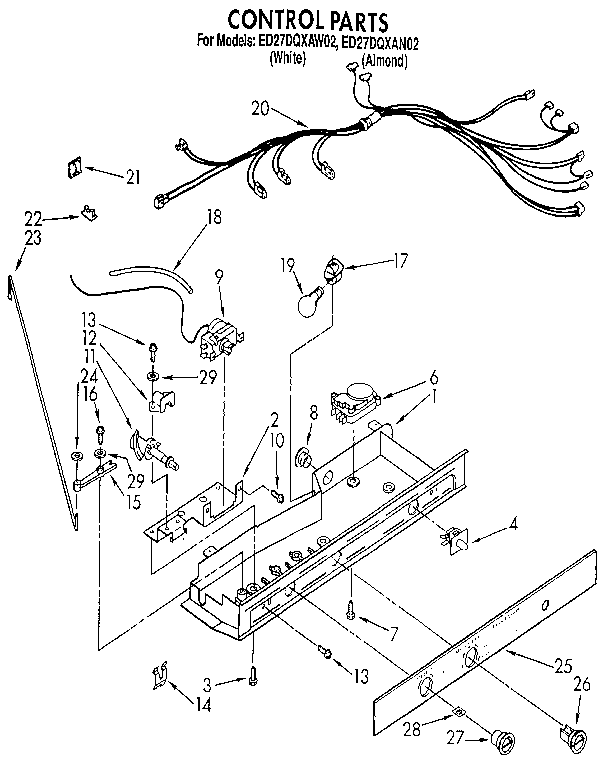 Whirlpool ED27DQXAW02 control diagram