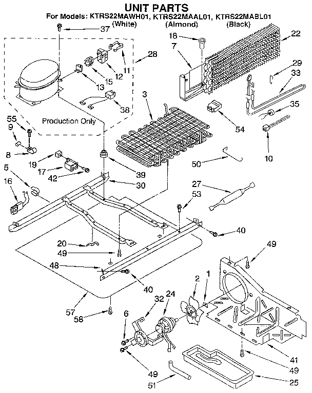 KitchenAid KTRS22MAAL01 unit diagram