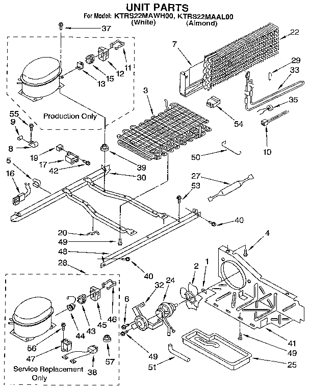 KitchenAid KTRS22MAAL00 unit diagram