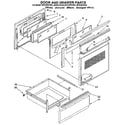 Whirlpool RF376PXYN1 door and drawer diagram