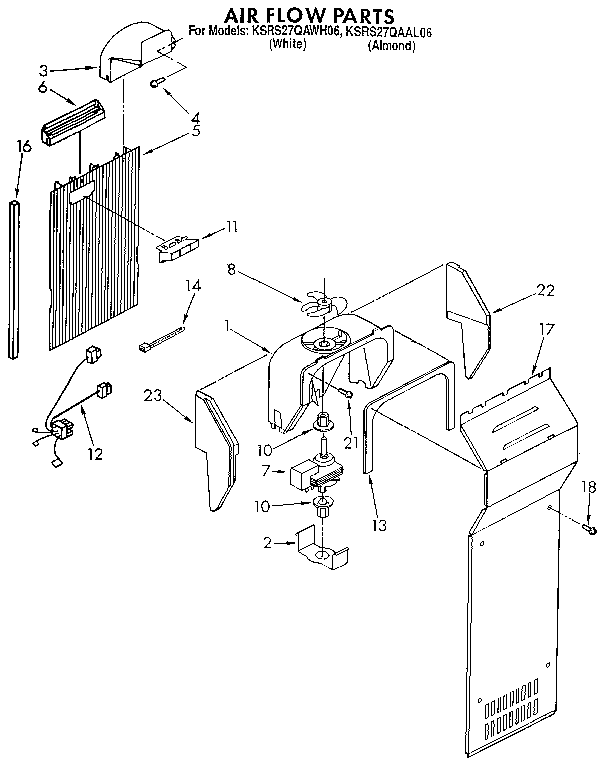 KitchenAid KSRS27QAAL06 air flow diagram